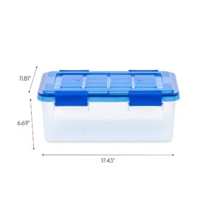 IRIS USA 6Pack 19qt WEATHERPRO Airtight Plastic Storage Bin with Lid and Seal and Secure Latching Buckles