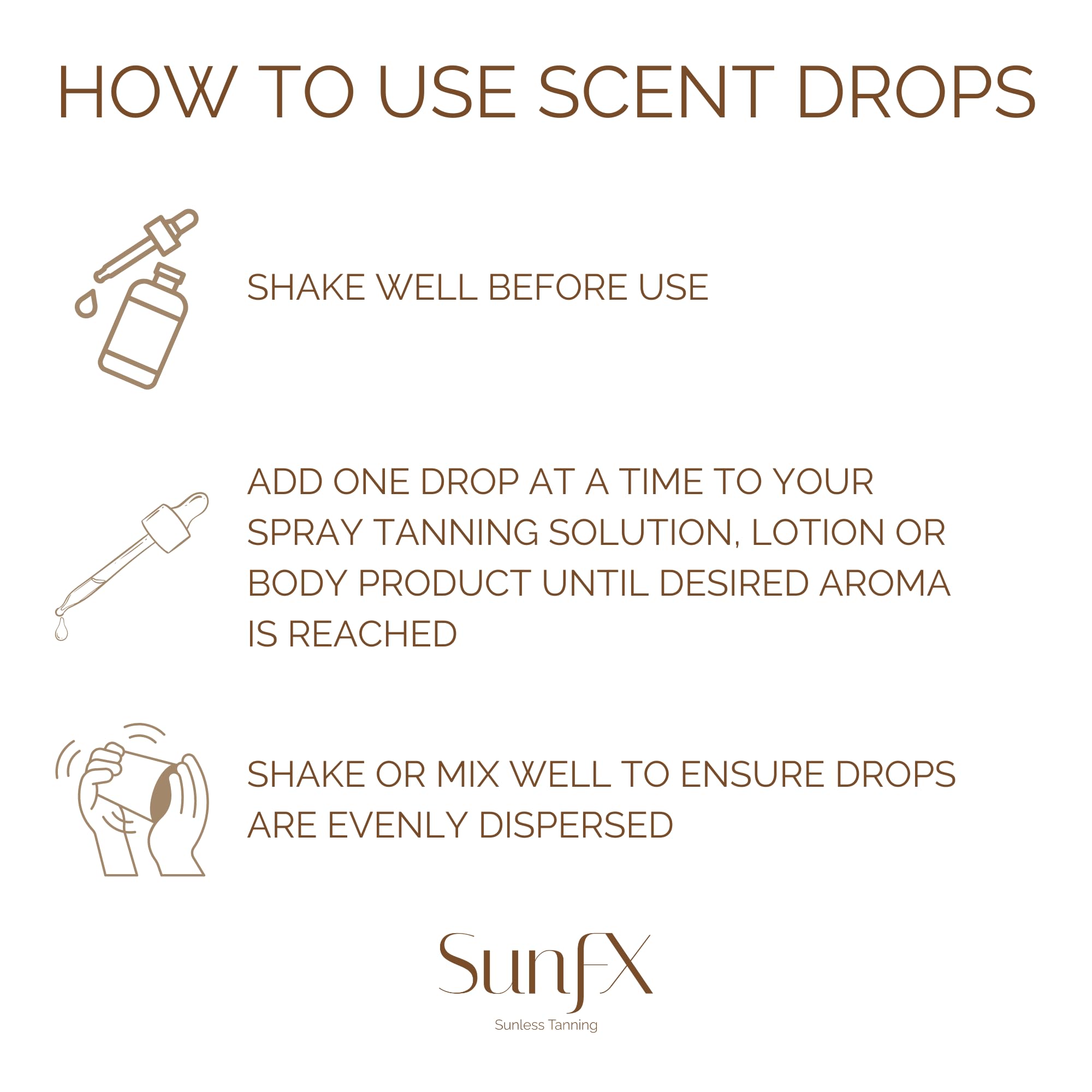 SunFX Scent Drops - Sunless Tanning Additive For Spray Tanning or Self tanners 1oz/30ml (Coconut)