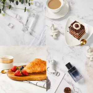 5PCS 10Patterns Food Photography Background Paper, 22x34Inch Double-Sided Photo Tabletop Backdrops Props Marble Wooden, EOAJAFOU