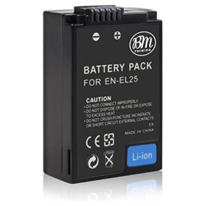 bm premium high capacity en-el25 battery for nikon z30, z50, z 50, z fc digital cameras