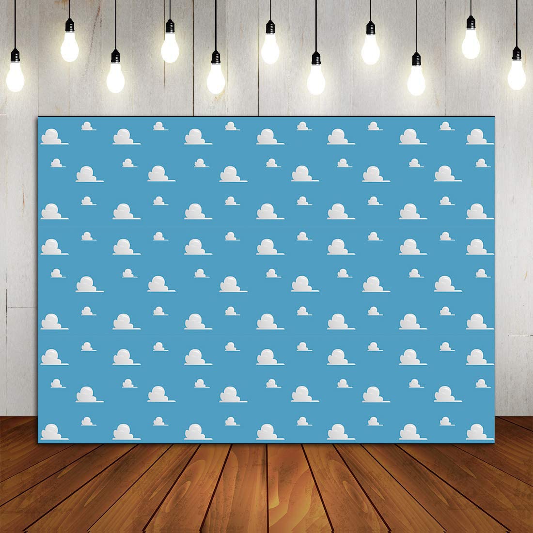 Art Studio It's a Boy Story Themed Birthday Party Photography Backdrops 5x3ft Blue Sky White Clouds Baby Shower Photo Background Kids Hero Photo Booth Studio Props Vinyl