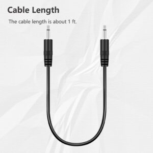 Bolvek 2 Pack 3.5mm 1/8" Male TS Mono Plug to 3.5mm Male Mono Jack Audio Cable