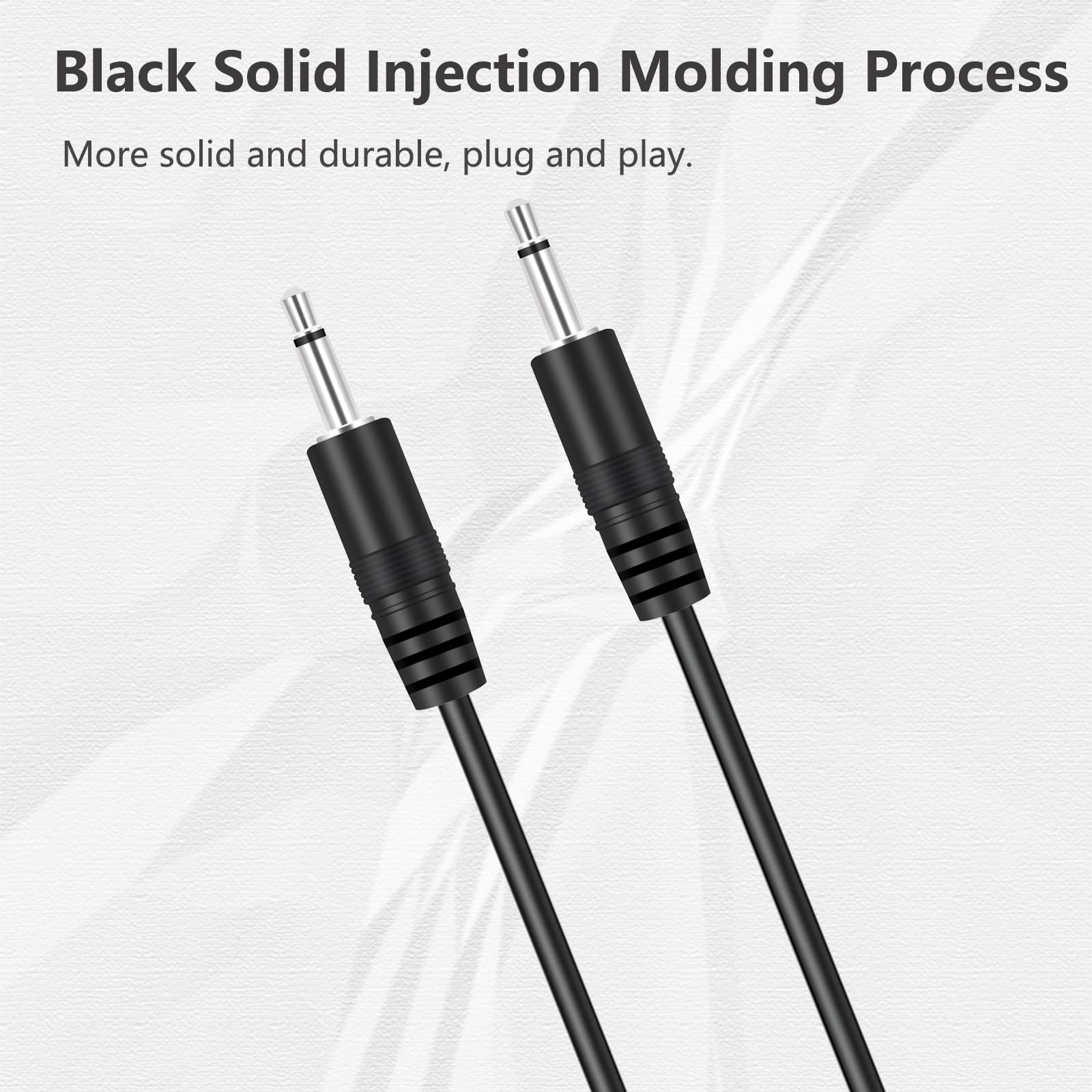 Bolvek 2 Pack 3.5mm 1/8" Male TS Mono Plug to 3.5mm Male Mono Jack Audio Cable