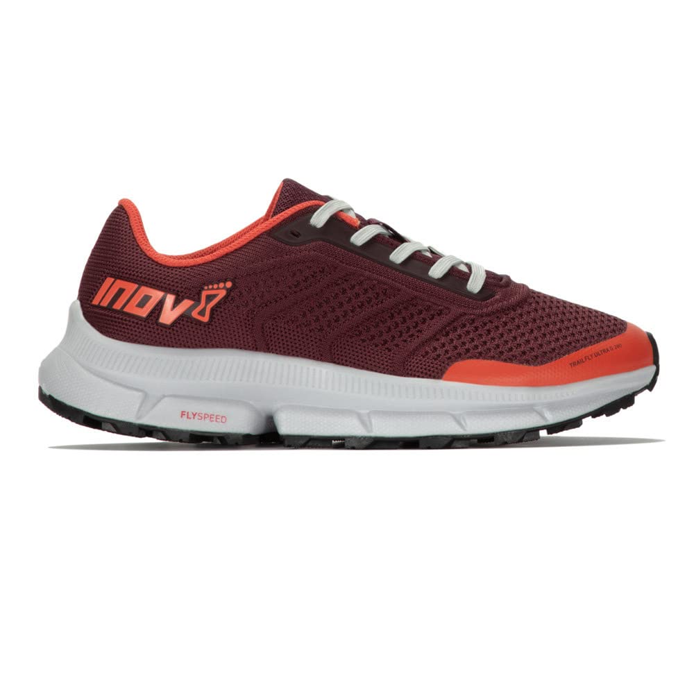 Inov-8 Women's TrailFly Ultra G 280 Shoes, Red/Burgundy, 9.5