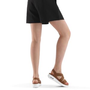 mysoft Women's Comfortable Walking Sandals Air Cushion Sport Slingback Elastic Band Platform Shoes