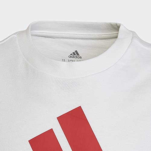 adidas Boys' Soccer Logo Tee, White, Small