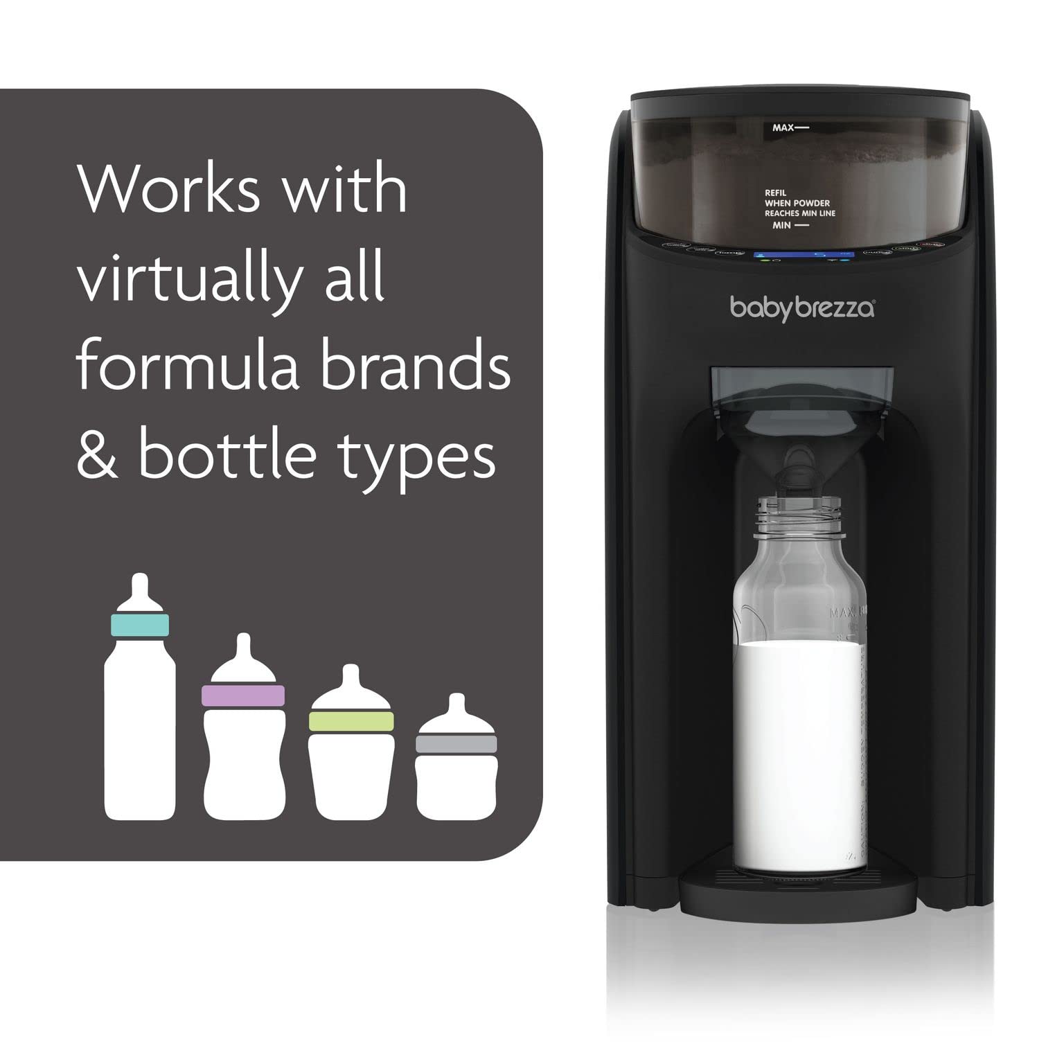 Formula Pro Advanced WiFi Formula Dispenser - Automatically Mix a Warm Formula Bottle From Your Phone Instantly – Easily Make Bottle With Automatic Powder Blending Machine, Black