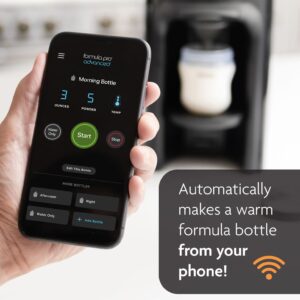 Formula Pro Advanced WiFi Formula Dispenser - Automatically Mix a Warm Formula Bottle From Your Phone Instantly – Easily Make Bottle With Automatic Powder Blending Machine, Black