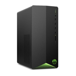 HP Pavilion Gaming Desktop, AMD Ryzen 5 5600G Processor, AMD Radeon RX 5500, 8 GB RAM, 512 GB SSD, Windows 11 Home (TG01-2130, Shadow Black)