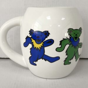 Bioworld Grateful Dead Dancing Bears 18 oz Oval Ceramic mug