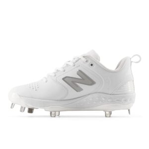 New Balance Women's Fresh Foam Velo V3 Softball Shoe, White/White, 9.5