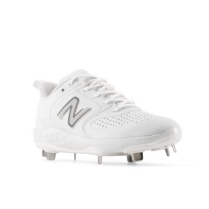 New Balance Women's Fresh Foam Velo V3 Softball Shoe, White/White, 9.5