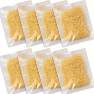 hakubaku authentic plain ramen noodles bulk (8 pack) kaedama. product of japan. good asian teriyaki cold noodles for yakisoba