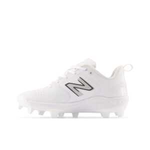 New Balance Women's Fresh Foam Velo V3 Molded Softball Shoe, White/White, 9