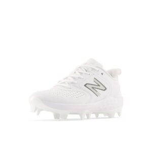 New Balance Women's Fresh Foam Velo V3 Molded Softball Shoe, White/White, 9
