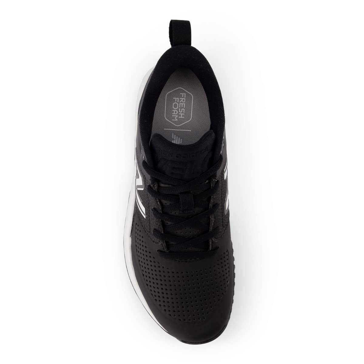 New Balance Women's Fresh Foam Velo V3 Turf-Trainer Softball Shoe, Black/White, 8.5