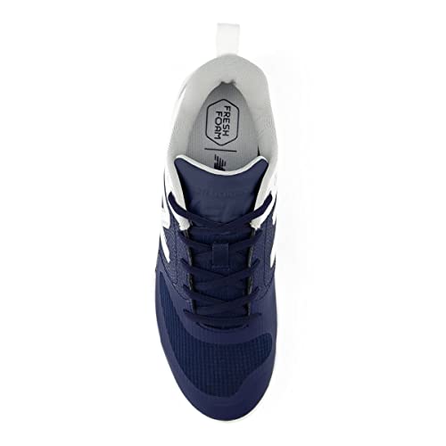 New Balance Women's Fresh Foam Velo V3 Molded Softball Shoe, Navy/White, 8