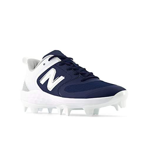 New Balance Women's Fresh Foam Velo V3 Molded Softball Shoe, Navy/White, 8