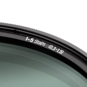 NiSi 77 mm True Colour 1-5 Aperture ND-Vario Variable ND VND Filter (ND2-ND32)