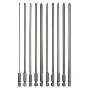 rocaris 10 pack extra long phillips screwdriver bit sets, 1/4 inch hex shank magnetic screwdriver bits cross head s2, 8 inch