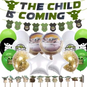 17 pcs yoda baby shower decorations set