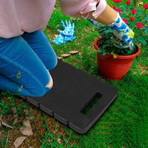Binyalir Garden Knee Pads, EVA Waterproof Durable Kneeling Pad with Handle for Gardening for Gardening Working(Black)
