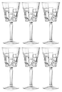 barski wine glass - goblet - red wine - white wine - water glass - stemmed glasses - set of 6 goblets - crystal like glass - 9.3 oz. beautifully designed made in europe