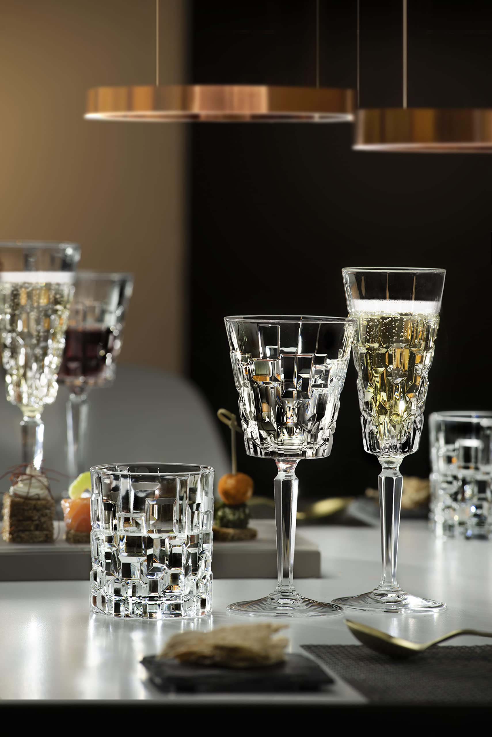 Barski Wine Glass - Goblet - Red Wine - White Wine - Water Glass - Stemmed Glasses - Set of 6 Goblets - Crystal like Glass - 9.3 oz. Beautifully Designed Made in Europe