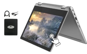 lenovo 2021 newest flex 3 11.6" hd touchscreen 2-in-1 convertible chromebook laptop, 8-core mediatek mt8183 cpu, 4gb memory, 32gb emmc, wifi 5, chrome os, arctic grey, w/gm accessories