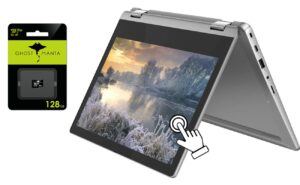 lenovo 2021 newest flex 3 11.6" hd touchscreen 2-in-1 convertible chromebook laptop, 8-core mediatek mt8183 cpu, 4gb memory, 160gb storage space(32gb emmc + 128gb micro sd), wifi 5, chrome os