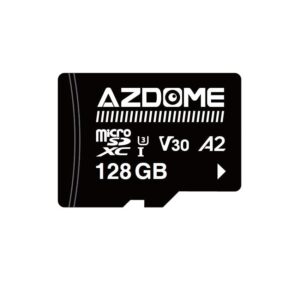 azdome 128gb micro sd card microsdxc memory card for azdome m550 gs63h pro m63 m300 m300s m27 m17 m01 pro pg19x dash cam full hd & 4k uhd, u3, a2, v30