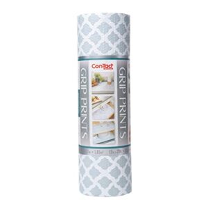 con-tact brand grip prints non-adhesive non-slip counter top, drawer/shelf liner, 12" x 20', talisman glacier gray