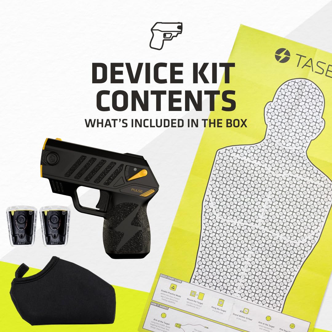 TASER Pulse Self-Defense Kit - Includes 2 Cartridges, 1 Soft Carry Sleeve, and 1 Conductive Practice Target - Protect Yourself with Confidence (Pulse)