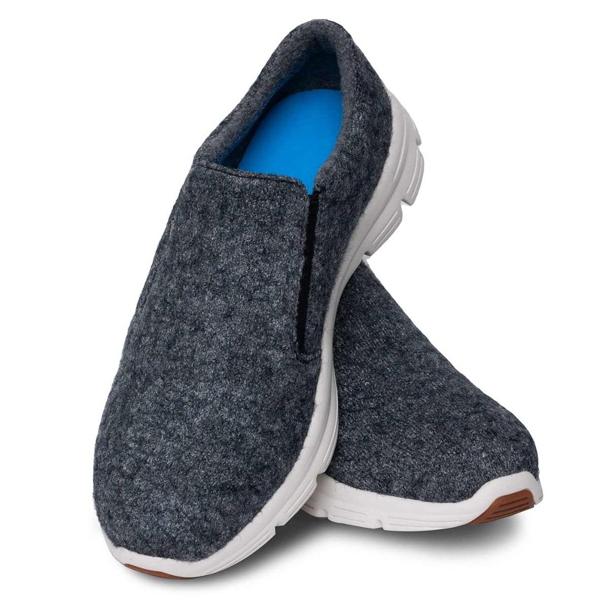 Dr. Comfort Meadow Slip On Womens Shoes-Casual Athletic & Walking Shoes Women Wool Snickers, Grey 9 X-Wide (E/EE)