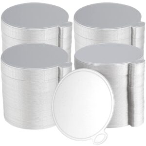 seunmuk 400 pack 3.5 inch round silver cardboard mousse cake base mini round cake base, food grade grease-proof disposable silver cake cardboard