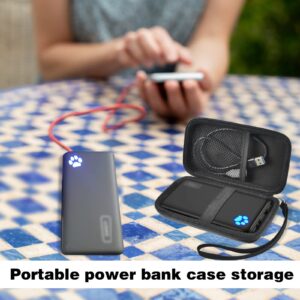 Case Compatible with INIU 10000mAh / for Anker 313 / for Apple MagSafe Portable Charger, Hard Travel Power Bank Battery Pack Storage Bag Fits for USB C and Accessories (Box Only) - Black