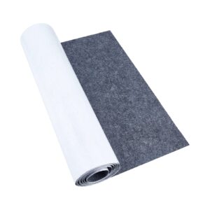 benecreat 15.5 x 78.5 dark gray adhesive felt sheets fabric sticky sheets fabric peel stick for diy costume making and jewelry box