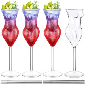 wine glass cocktail glasses set of 4 beauty lady woman goblet glass drinking cups 6.8oz glassware for cocktails whiskey wine beer milk champagne juice home party