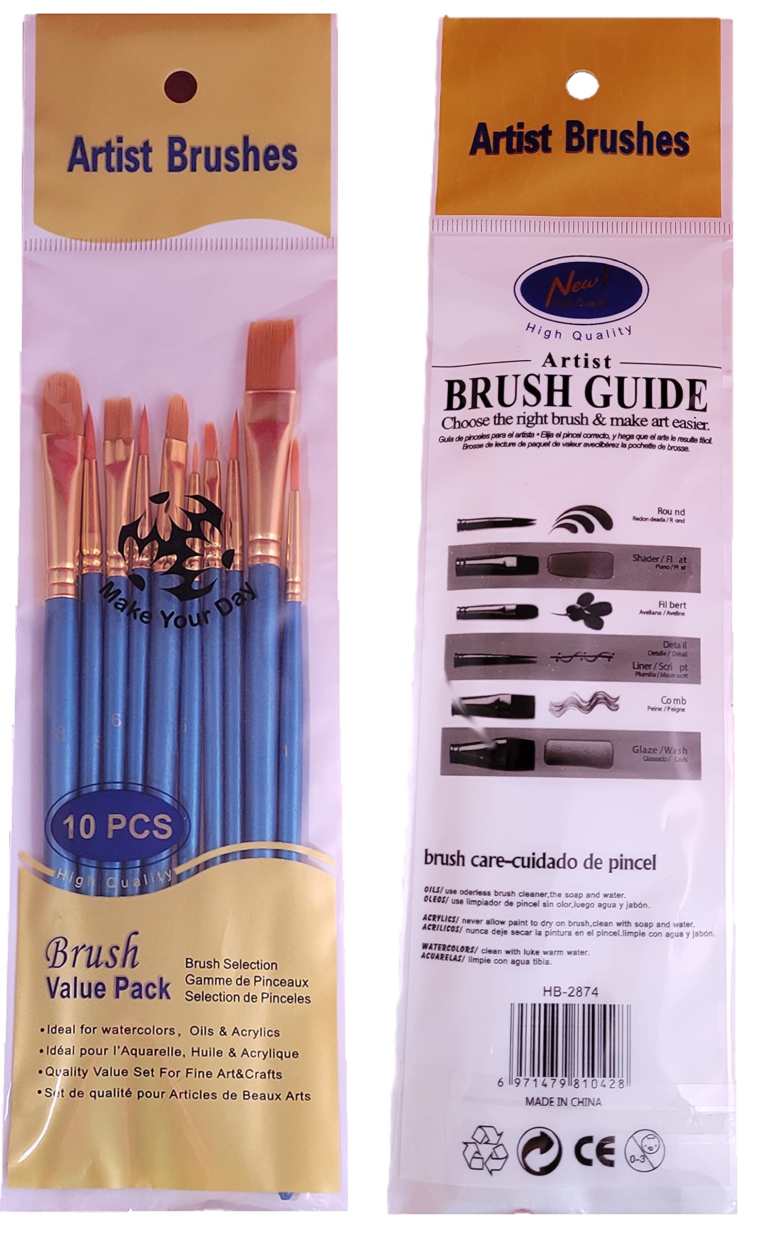Make Your Day Testors Enamel Paint, Magenta, Gloss Teal, Gloss Grape, Gloss Turquoise, Gloss Sublime, Gloss Tangerine, and Clear Thinner, 1 3/4 Ounce (Pack of 7) Paintbrushes