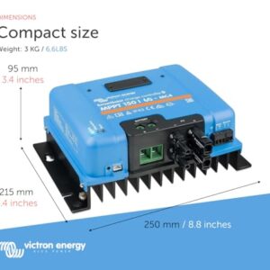 Victron Energy SmartSolar MPPT MC4 150V 60 amp 12/24/36/48-Volt Solar Charge Controller (Bluetooth)