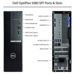 Dell OptiPlex 5080 SFF Small Form Factor Desktop Computer - 10th Gen Intel Core i7-10700 8-Core up to 4.80 GHz CPU, 64GB DDR4 Memory, 1TB Hard Drive, Intel UHD Graphics 630, DVD Writer, Windows 10 Pro