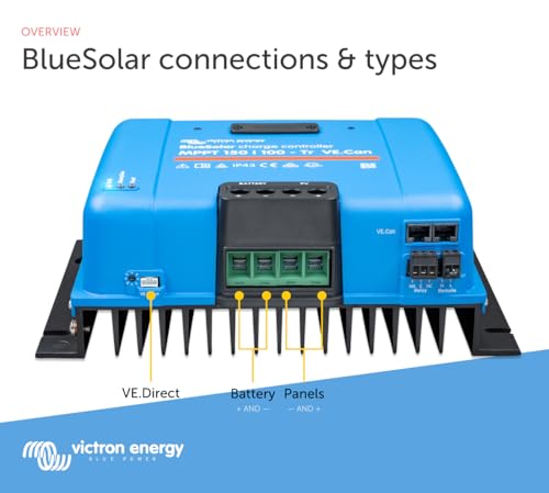 Victron Energy BlueSolar MPPT Tr VE.Can 150V 100 amp 12/24/36/48-Volt Solar Charge Controller