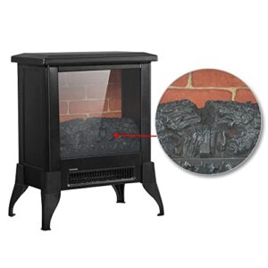 FRITHJILL Electric Fireplace Heater,1400w 18" Indoor Freestanding Fireplace Stove with Realistic Flame Effect