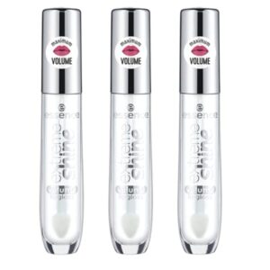 essence | 3-pack extreme shine volume lip gloss | high shine, non-sticky, long lasting transparent lip gloss | vegan & cruelty free (01 | crystal clear)