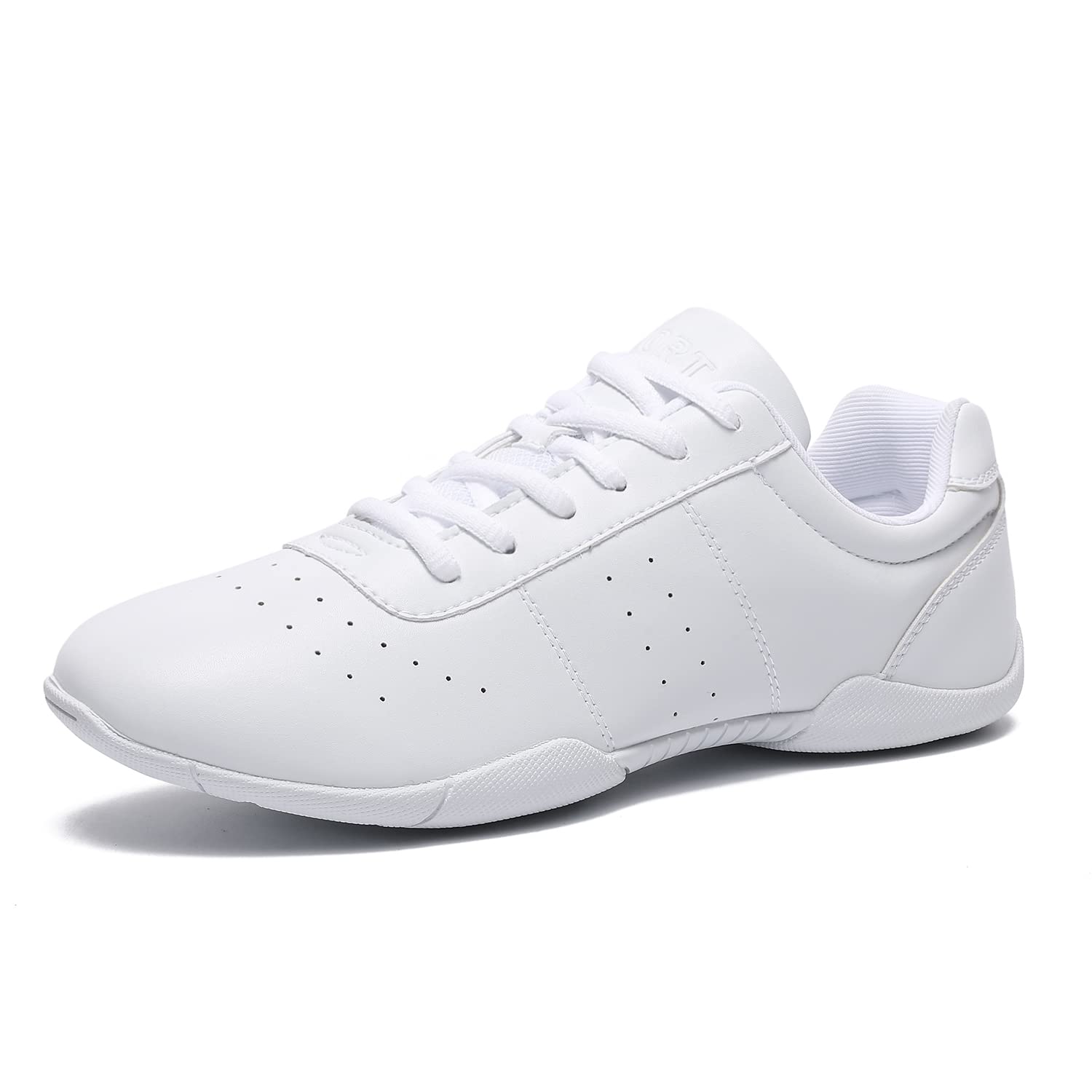 LANDHIKER Cheer Shoes Women White Dance Shoes Girls Youth Cheerleading Fashion Sports Shoes Tennis Training Athletic Shoes Flats