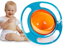 360 -baby spill resistant gyro bowl with lid