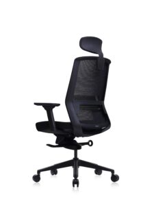 bestuhl j17 home office desk chair - ergonomic, high back, 3 lockable recline positions, 3-way armrest, adjustable seat depth & lumbar support, breathable mesh back (black)