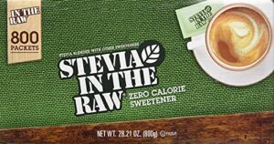 stevia in the raw zero calorie sweetener portion packets, 800-count original