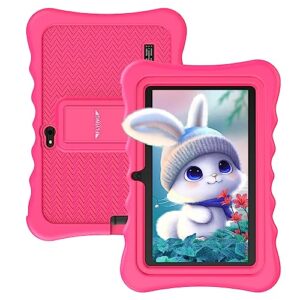 FLYINGTECH Kids Tablet 7 inch Android Tablet for Kids(Ages 2-12), 2GB RAM 32GB ROM Toddler Tablet, Dual Camera, WiFi, Google Certificated for Boys Girls with Pink Protective Case 2023