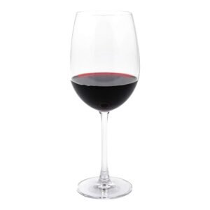 restaurantware voglia nude 25 ounce bordeaux wine glasses set of 12 stemmed crystal wine glasses - laser-cut rim dishwasher-safe fine-blown crystal red wine glasses for white or red wines